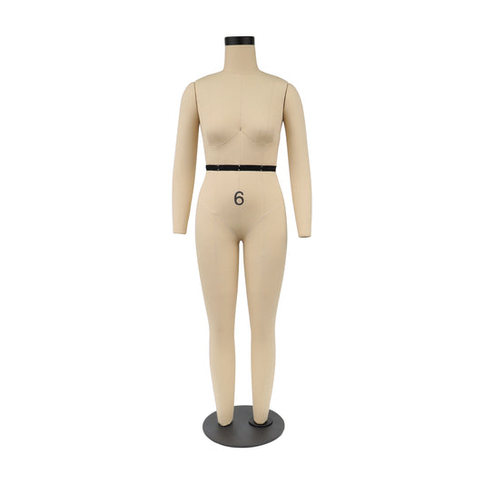 Jelimate US Size 6 Female Half Scale Dress Form For Sewing,Women Half Size Mannequin Full Body,1/2 scale Tailor Mannequin with Detachable Arms Dressmaker Dummy