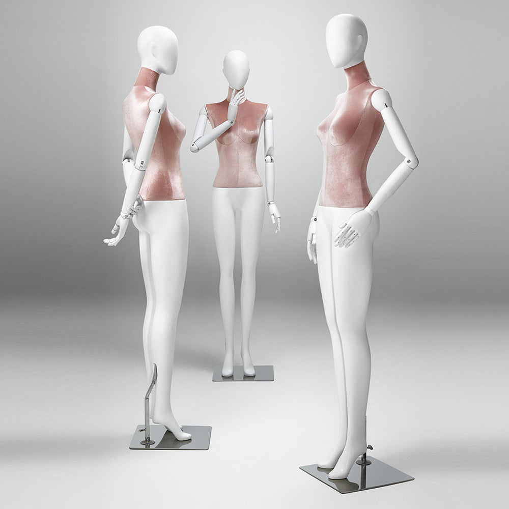 Matte White Female Mannequin Full Body,half Body Women Mannequin  Torso,plate Silver Gold Head Hand,hat Jewelry Clothing Display Dress Form 