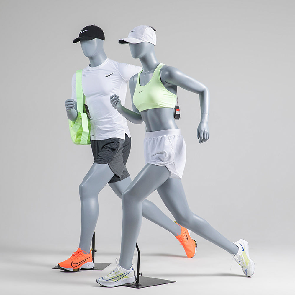 Full Body Male Female Running Sport Mannequin, High Quality Half Body Women  Men Mannequin With Base Clothes Display Sports Model Stand