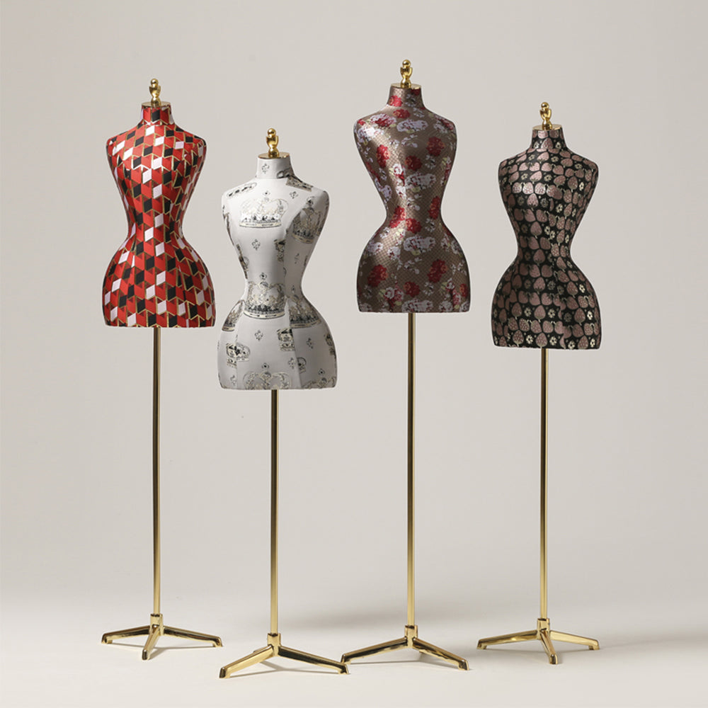 Jelimate Printed Fabric Mannequin Head Stand,Wig Head Dress Form