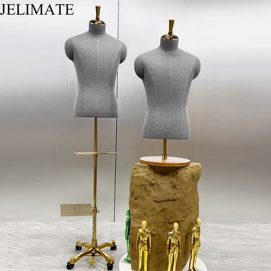 The Secret to Luxurious Storefronts: Showcase Clothing and Accessories with JELIMATE High End Linen Fabric Male Female Half Body Mannequin for Boutique Store and Window Display?