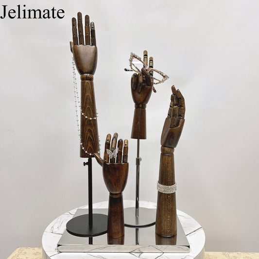 A Stylish Boutique Store Display Solution: How To Elevate Your Boutique Decoration with Jelimate Brown Wooden Mannequin Hands?