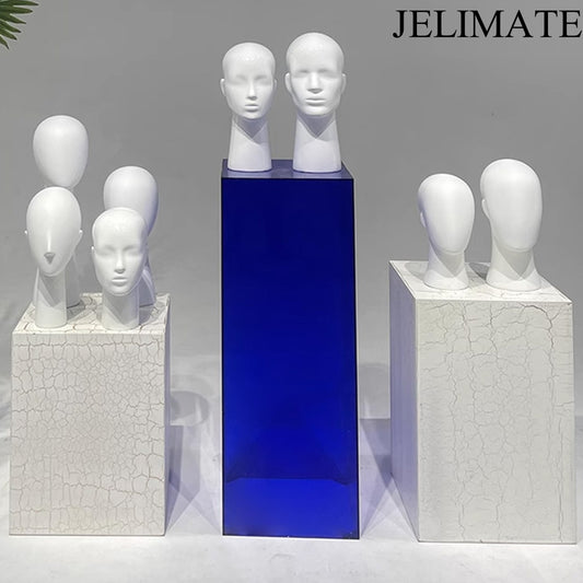 The Secret to Perfect Accessory Showcases: Using JELIMATE Matte White Fiberglass Mannequin Heads in Boutique Store