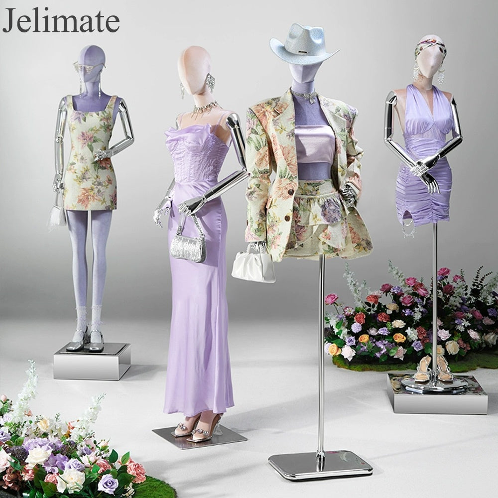 How to Bring Astonishing Changes to Clothing Chain Stores with Jelimate Dazzling Luxurious Colored Velvet Display Mannequin?