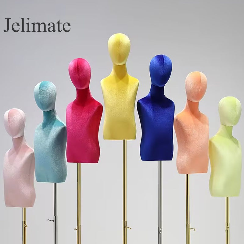 What is Hot Selling Clothing Brand Chain's Choice of High End Kid Colorful Velvet Mannequin Props and How Does it Work?