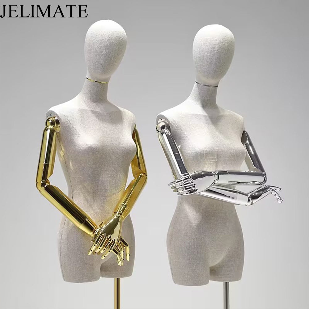 From Accessories to Apparel: Why Jelimate Half Body Bamboo Linen Fabric Covered Female Mannequin Torsos Are Essential for Your Clothing Boutique Store’s Visual Appeal ?