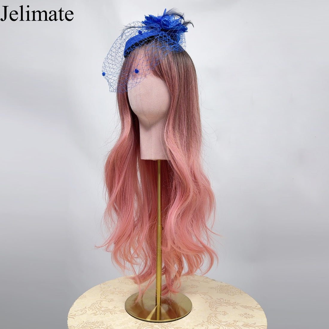 Make a Statement: Jelimate Colorful Velvet Mannequin Heads with Gold Round Base for Hats,Sunglasses,Wigs and Jewelry Display In Fashion Boutique Store