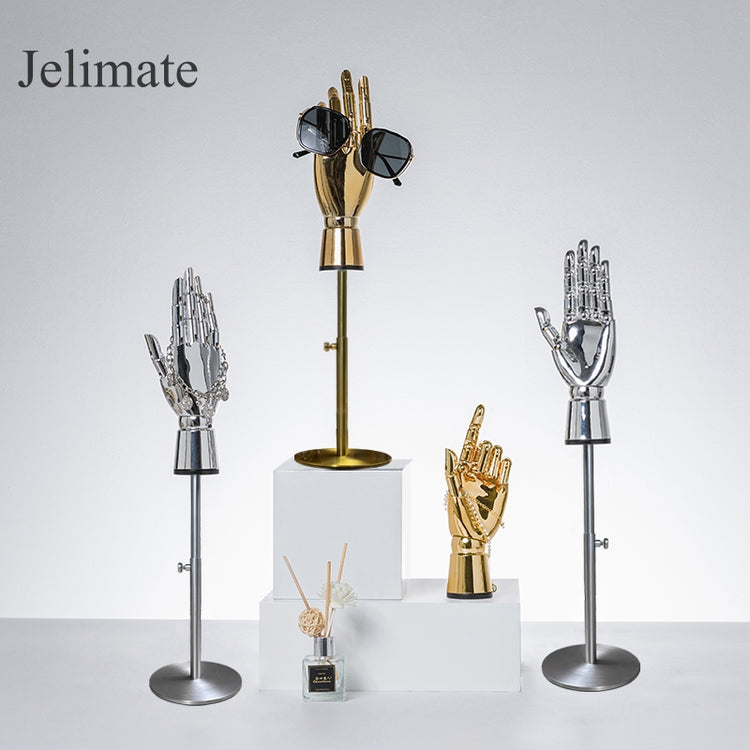 Jelimate Right Hand Wooden Mannequin – White Painted Display Hand with Velvet Wrist for Jewelry, Ring & Boutique Display