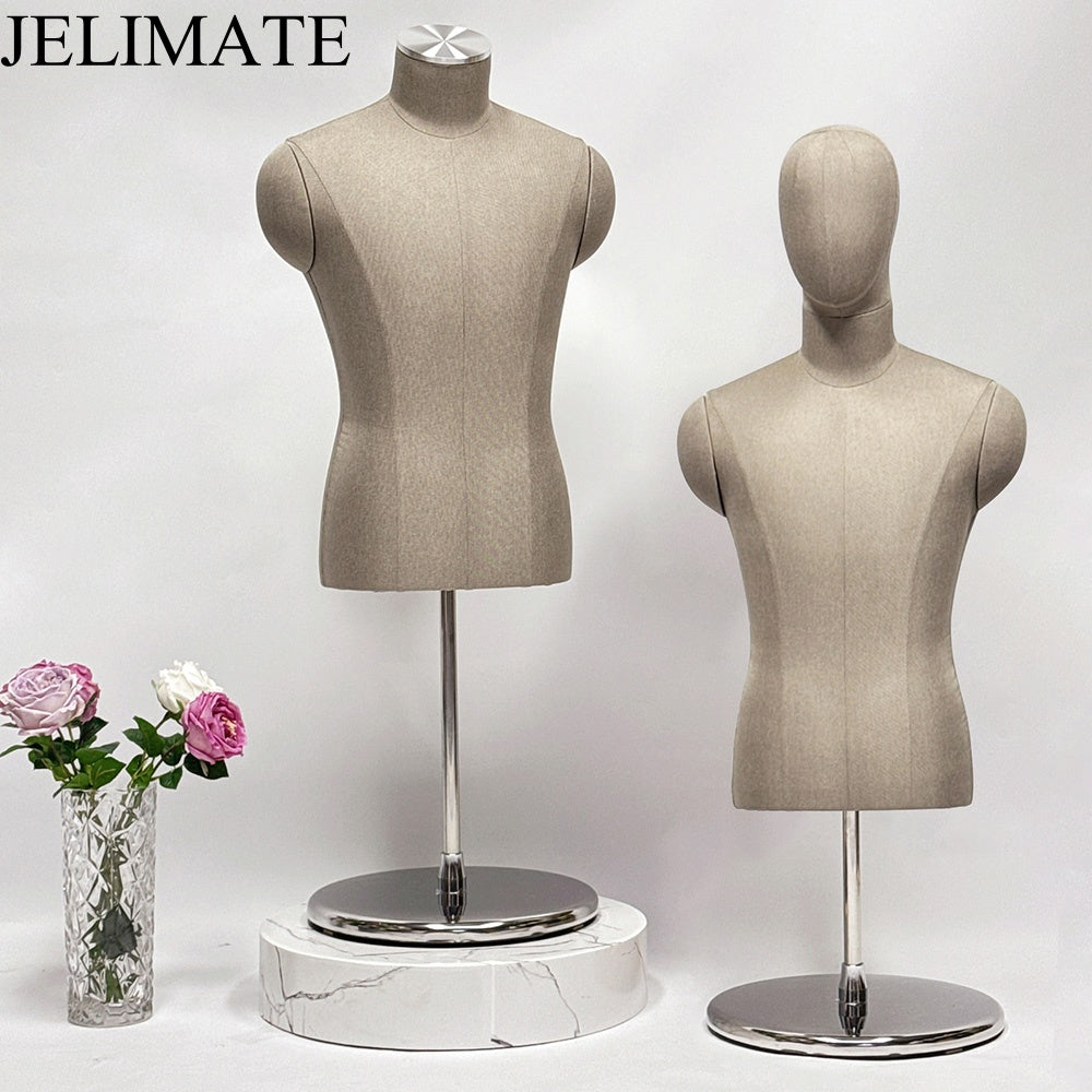 Transform Your Window Display: The Art of Styling with JELIMATE High End Half Body Male Female Tabletop Mannequin in Your Clothing Boutique Store