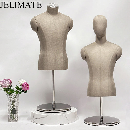 Transform Your Window Display: The Art of Styling with JELIMATE High End Half Body Male Female Tabletop Mannequin in Your Clothing Boutique Store