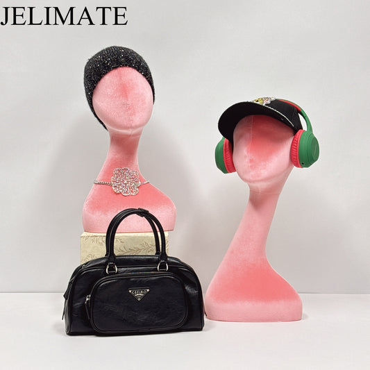 Boutique Store Chic: How To Use Jelimate Pink Velvet Long Neck Mannequin Heads To Enhance Window and In-Store Displays?