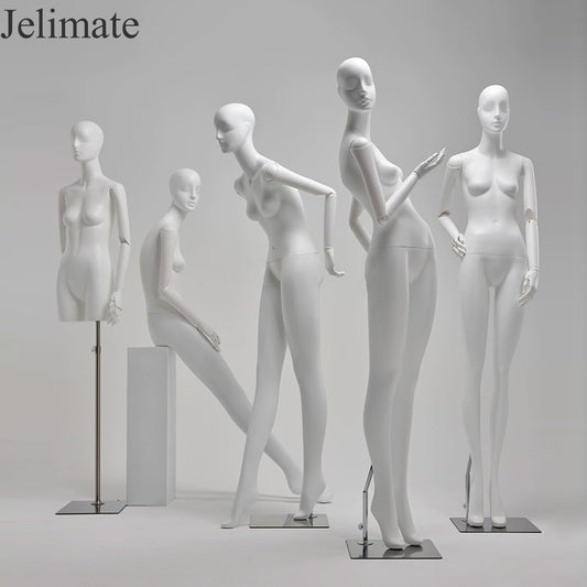 Discover the Magic of Jelimate High-Quality White Spray- Painted Full Body Mannequin: The Key to Elevating Your Clothing Store