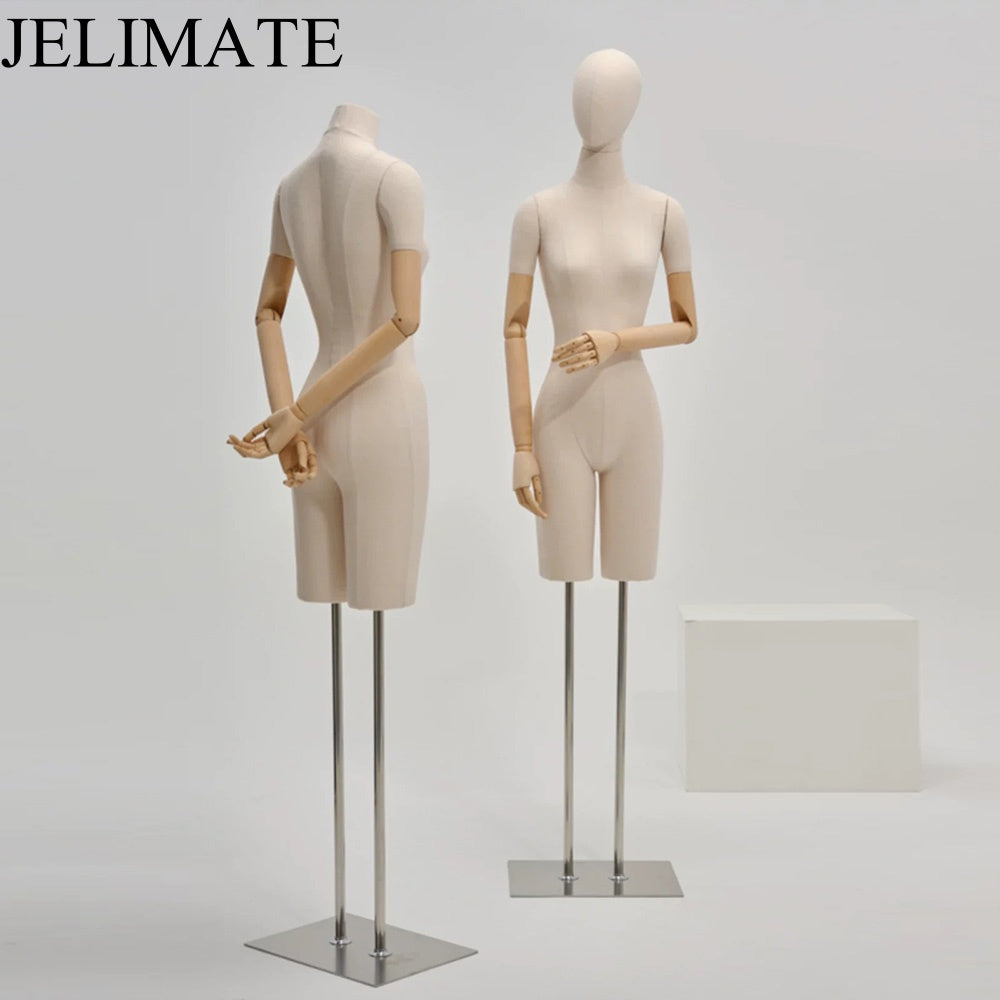 Why Your Clothing Boutique Store Need The High End Bamboo Linen Fabric Female Half Body Mannequins ?