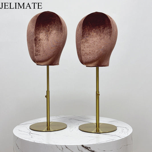 Why Jelimate Brown Velvet Mannequin Heads Are a Must-Have for Fashion Boutique Store : Elevate Accessory Displays