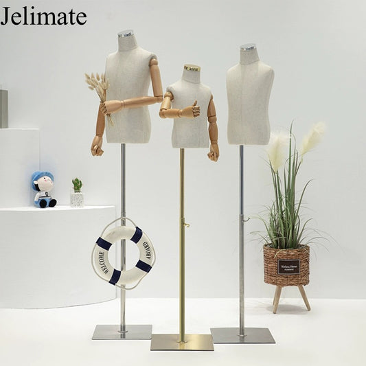 How to Use Jelimate Half Body Kid Dress Form Clothing Display Model to Improve Your Children Boutique Store Decoration?