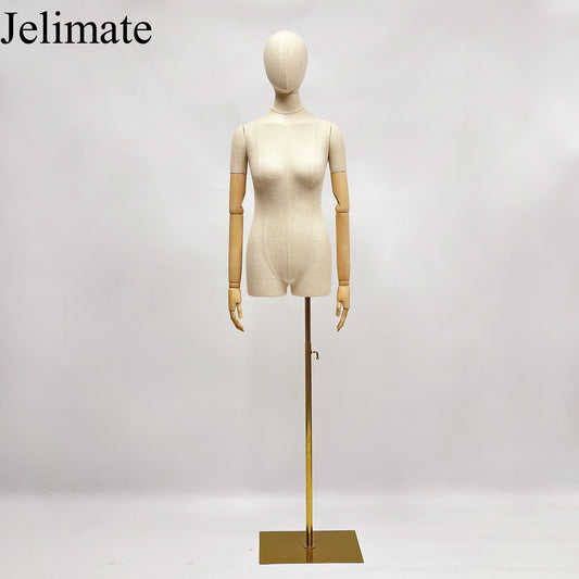 Elevate Your Boutique with Female Plus Size Mannequin: The Rise of Jelimate Female Plus Size Bamboo Linen Fabric Mannequin Torso in High End Fashion Store Display