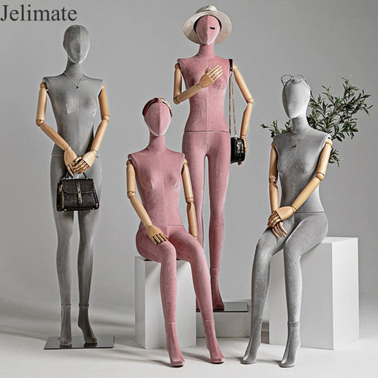 Why Jelimate Female Half Full Body Colorful Velvet Mannequin Dress Form Is Success Secret of Clothing Store?