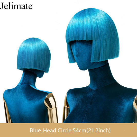 Transform Your Displays: Creative Ways to Use Jelimate Colorful Bobo Wigs Short Hair With Bangs on Mannequins