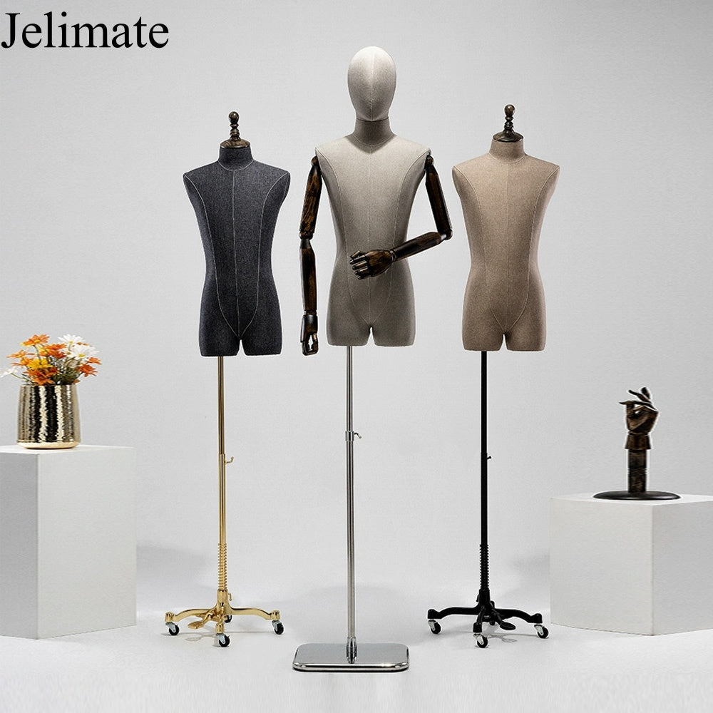 How To Boost Clothing Store Sales with Jelimate Half Body Male Fabric Wrapped Mannequin Torso Dress Form?