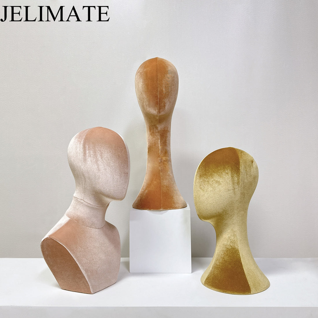 The Art of Accessory Display: Jelimate Long Neck Mannequin Heads Velvet Head Model Props