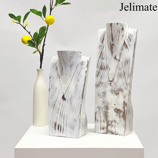 How To Transform Your Jewelry Display In Jewelry Stores with Jelimate Matte White Wood Jewelry Mannequin Bust?