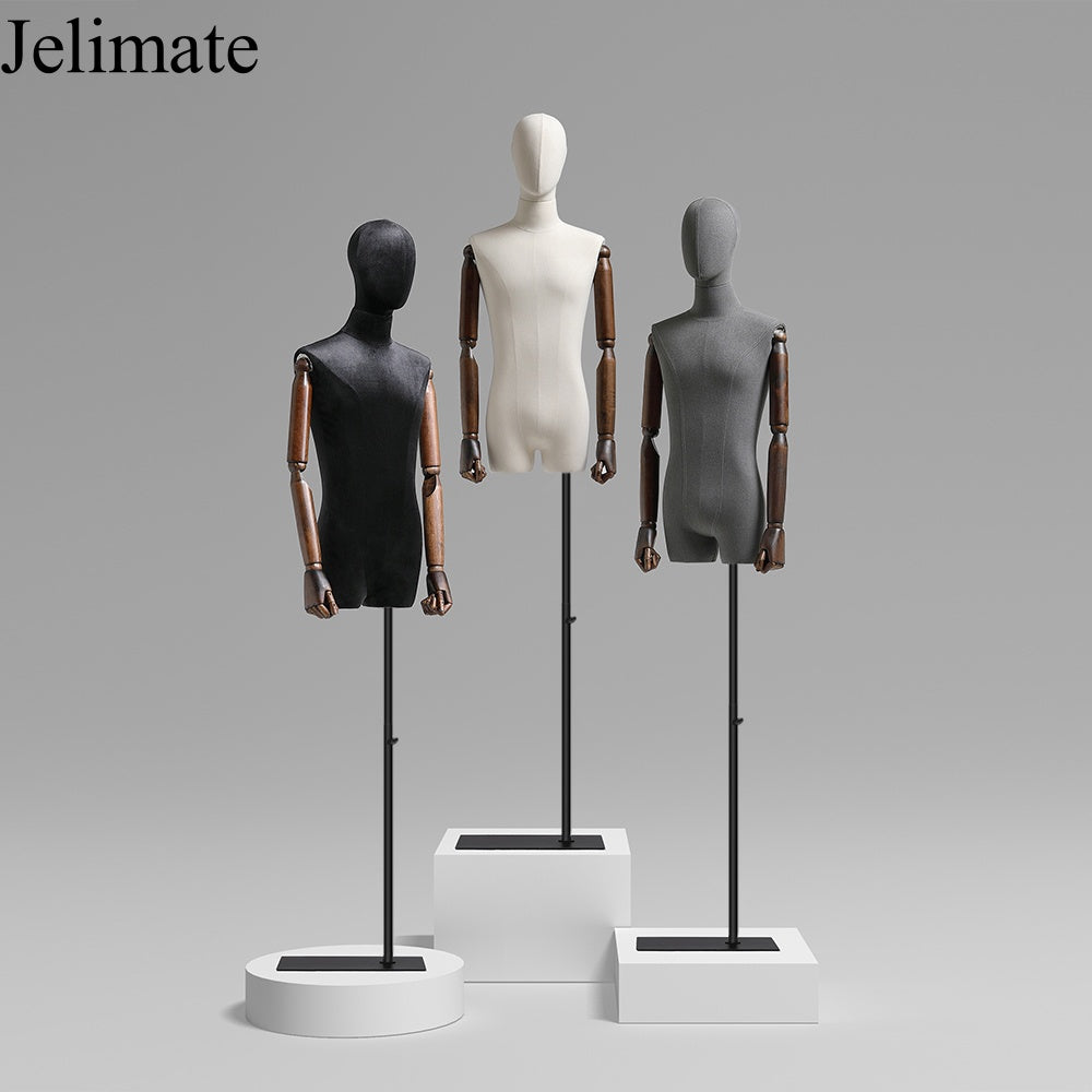 Showcase Men Fashion Like a Pro: Why Every Men Store Needs This Luxe Jelimate Half Body Linen Fabric Male Display Mannequin Torso for Men Clothing?