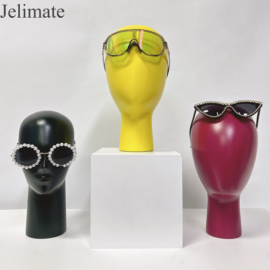 The Most Important Display Mannequin Props in Any Sunglasses Shop? Jelimate Colorful Painting Wooden Display Mannequin Heads