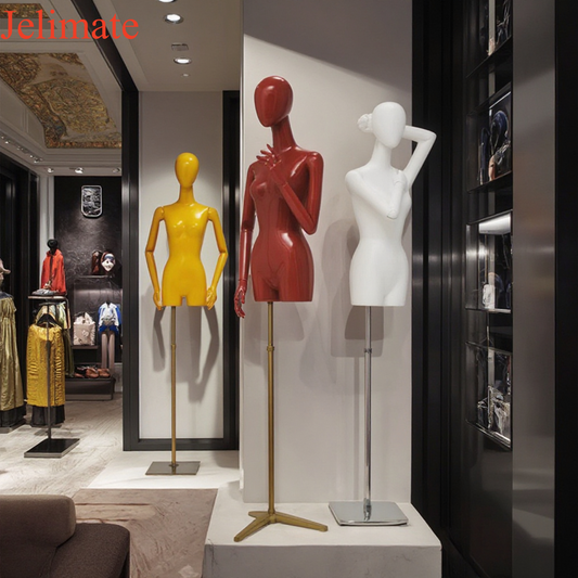 Transform Your Storefront with Jelimate Elegant Spray-Painted Female Half Body Mannequins for Stunning Boutique Store and Window Displays