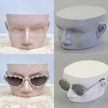 Cabeza de maniquí masculino de tienda boutique Jelimate, modelo de cabeza de exhibición de gafas de sol para escaparate, cabeza de maniquí de anteojos colorido para hombres, forma de vestido de exhibición