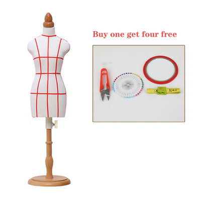 JELIMATE Female Half Scale Dress Form For Pattern Making,1/2 Or 1/3 Or 1/4 Scale Miniature Women Sewing Dress Form Mannequin,Fashion Designer And Fashion School Used Mini Tailor Mannequin For Teaching,Fully Pinnable Half Size Scale Form