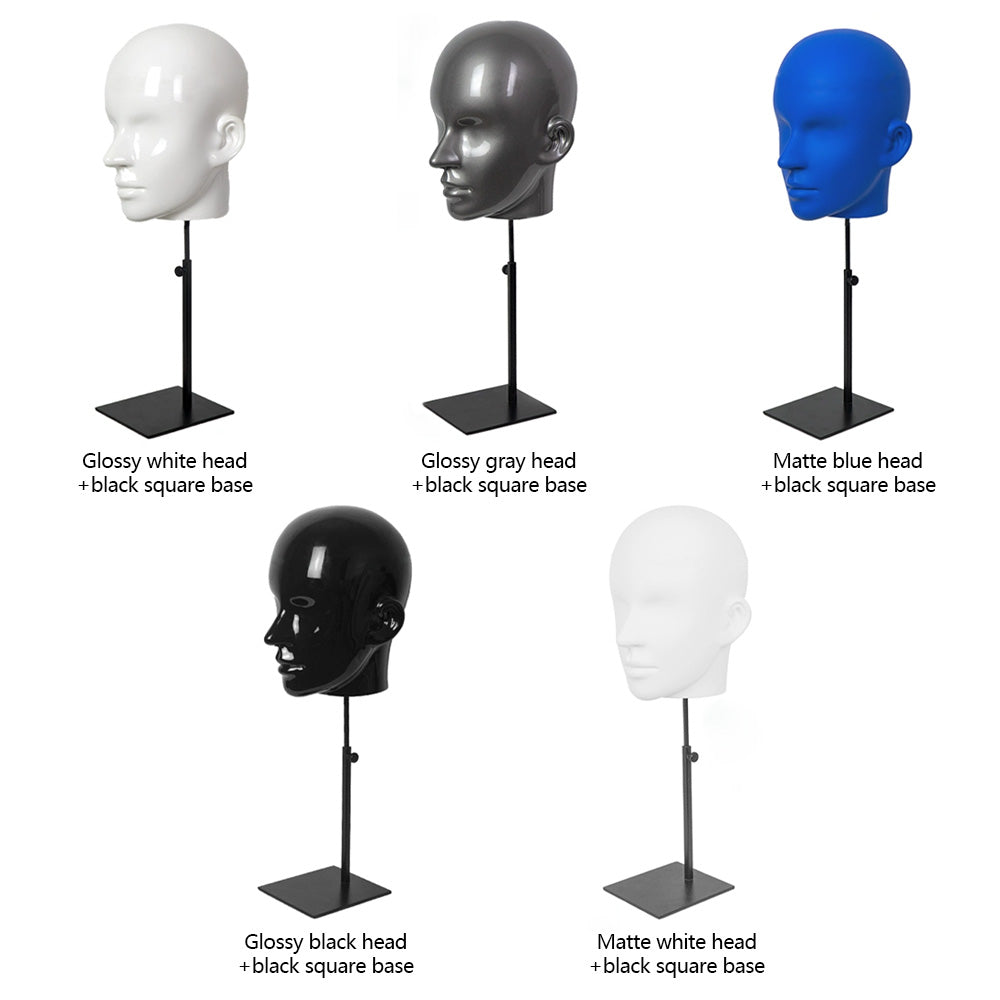 Jelimate Colorful Male Mannequin Head Form,Female Mannequin Head Dress Form,Wig Head Manikin Sunglasses Hat Display Head