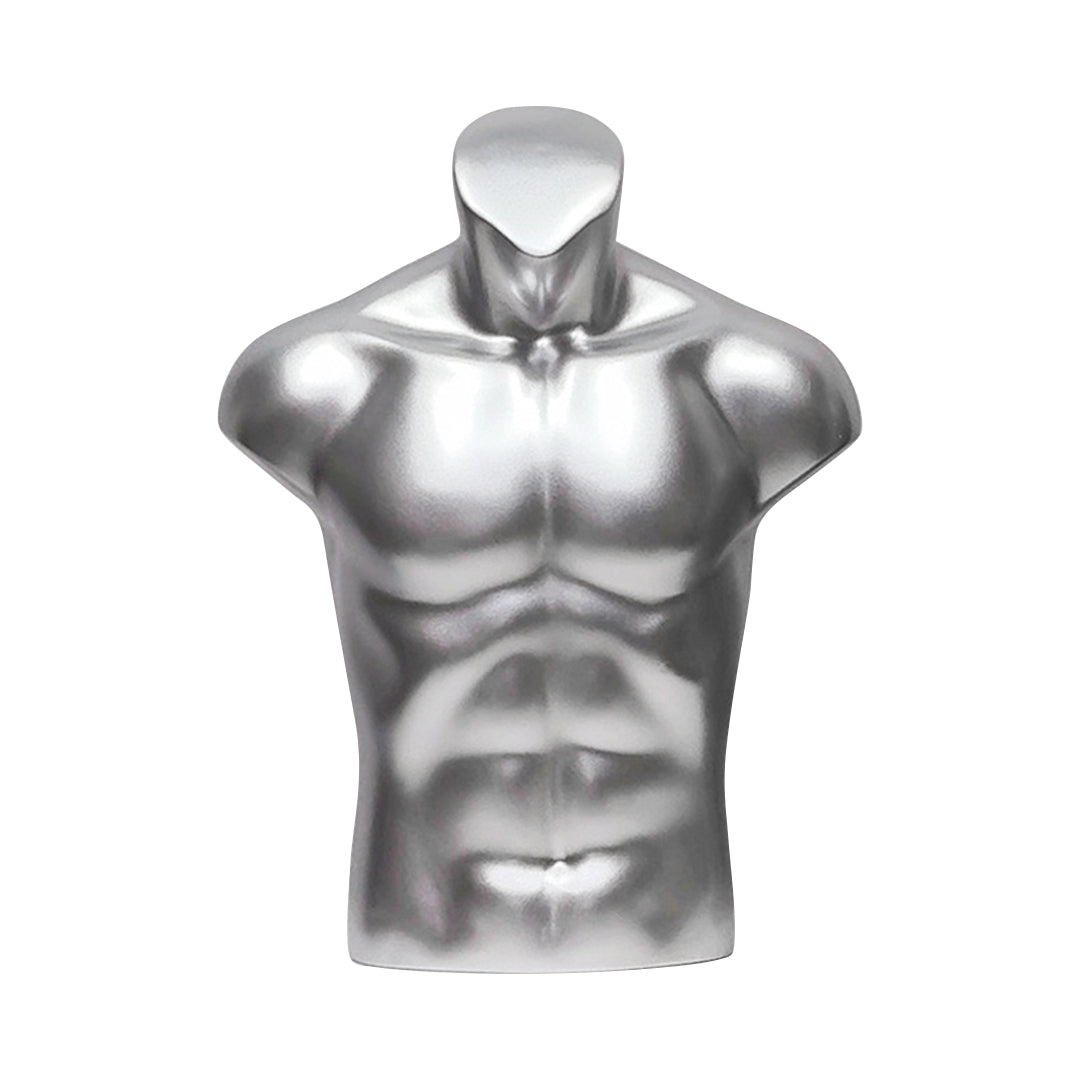 Jelimate Half Body Male Mannequin Torso,Fiberglass Male Mannequin Bust,Upper Torso Mannequin For Tabletop,Men Sport Manenquin Clothing Display Model,Window Display Male Dress Form Mannequin