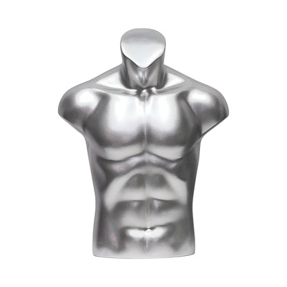 Jelimate Half Body Male Mannequin Torso,Fiberglass Male Mannequin Bust,Upper Torso Mannequin For Tabletop,Men Sport Manenquin Clothing Display Model,Window Display Male Dress Form Mannequin