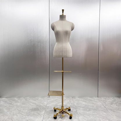 JELIMATE Luxury Clothing Store Female/Male Half Body Mannequin,Women/Men Dress Form Torso With Pant Shoe Rack,Tabletop Mannequin Torso With Wooden Base