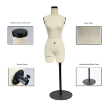 Lade das Bild in den Galerie-Viewer, JMSIZE4 Half Scale Female Dress Form For Pattern Making,1/2 Scale Miniature Sewing Mannequin for Women,Mini Tailor Mannequin for Fashion Designer Fashion School Draping Mannequin
