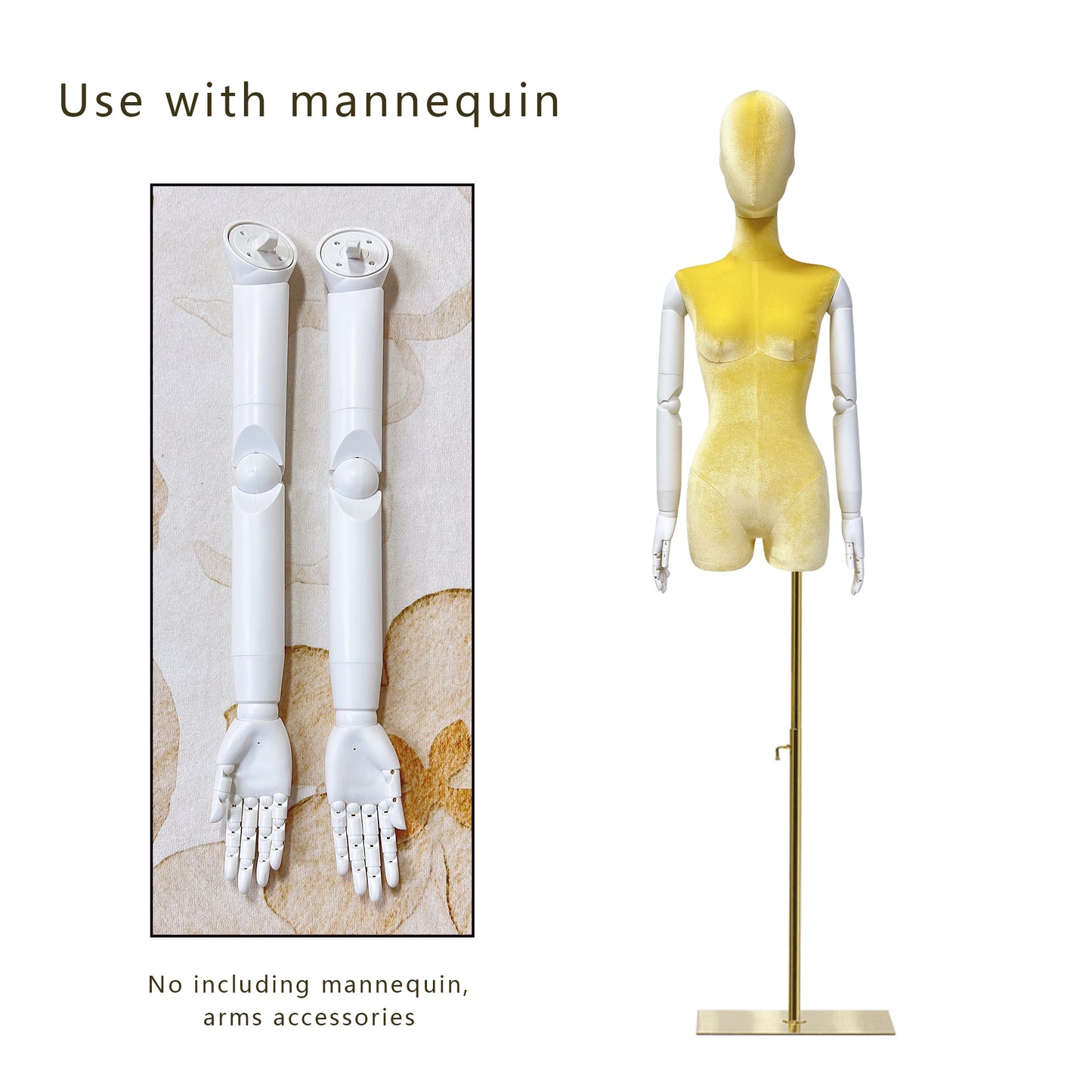 Jelimate Women White Plastic Mannequin Hand Stand Female Decorative Hand Model Jewelry Accessories Display Mannequin Hand for Gloves Jewellery Display Model