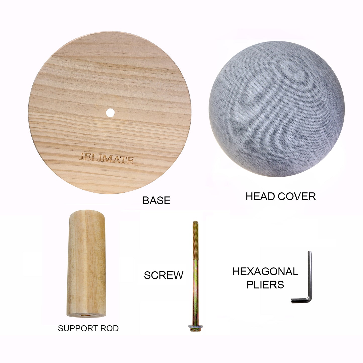 Jelimate Round Wooden Ironing Board Portable Tailor Pressing Board Miniature Sleeve Board Household Ironing Stool Tailoring Ham Multi-functional