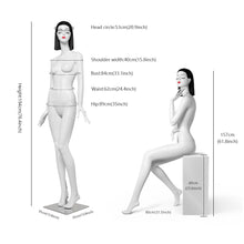 Load image into Gallery viewer, Jelimate Adult Female White Mannequin Full Body,Window Display Clothing Dress Form Torso Model,Wig Head Mannequin Female Body Display Dummy
