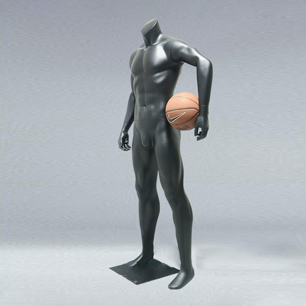 Jelimate Full Body Muscle Male Headless Basketball Posing Mannequin,Bodybuilder Fitness Sport Mannequin Sportswear Store Display Mannequin,Men Athletic Clothing Dress Form Model