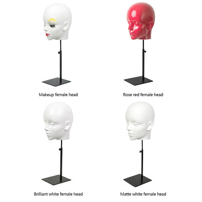 Jelimate Colorful Male Mannequin Head Form,Female Mannequin Head Dress Form,Wig Head Manikin Sunglasses Hat Display Head