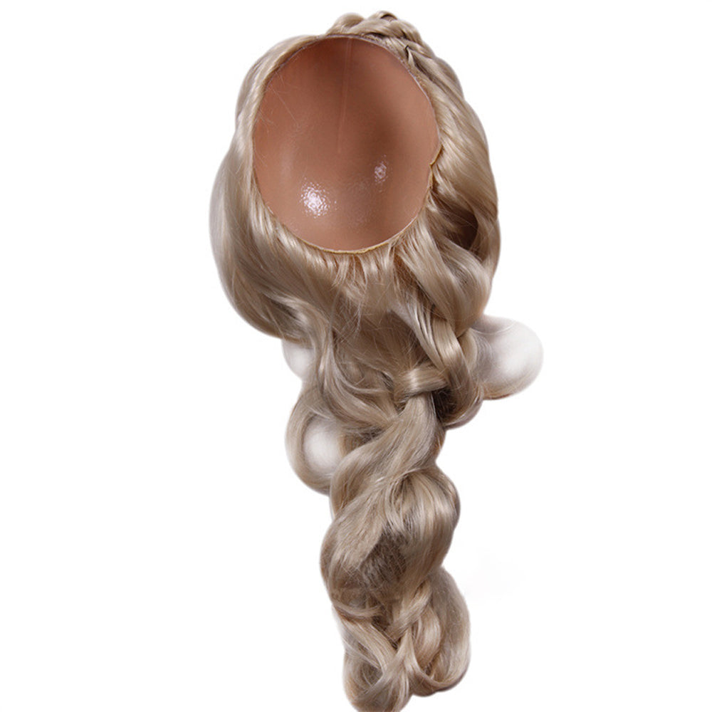 Jelimate Female Mannequin Wig Human Hair Deep Wave Curly Wigs,Women Mannequin Head For Wigs,Window Mannequin Decoration,Dress Form With Wig