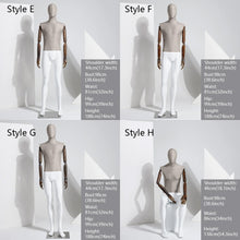 Lade das Bild in den Galerie-Viewer, Jelimate Good Quality Adult Male Mannequin Full Body,Linen Fabric Mannequin Torso Stand Manikin,Men Model Clothing Dress Form Display Dummy

