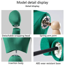 Load image into Gallery viewer, Jelimate Luxury Twist Waist Female Display Mannequin Torso Stand,Clothing Store Colorful Linen Fabric Mannequin Body,Window Display Dress Form Torso
