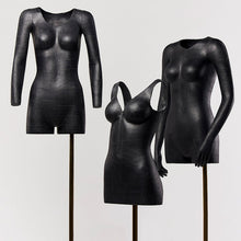 Load image into Gallery viewer, Jelimate Custom 3D Hollow Black Mannequin Torso Female,Women Dress Form Mannequin for Clothing Display,Craft Sticker Display Stand Underwear Mannequin
