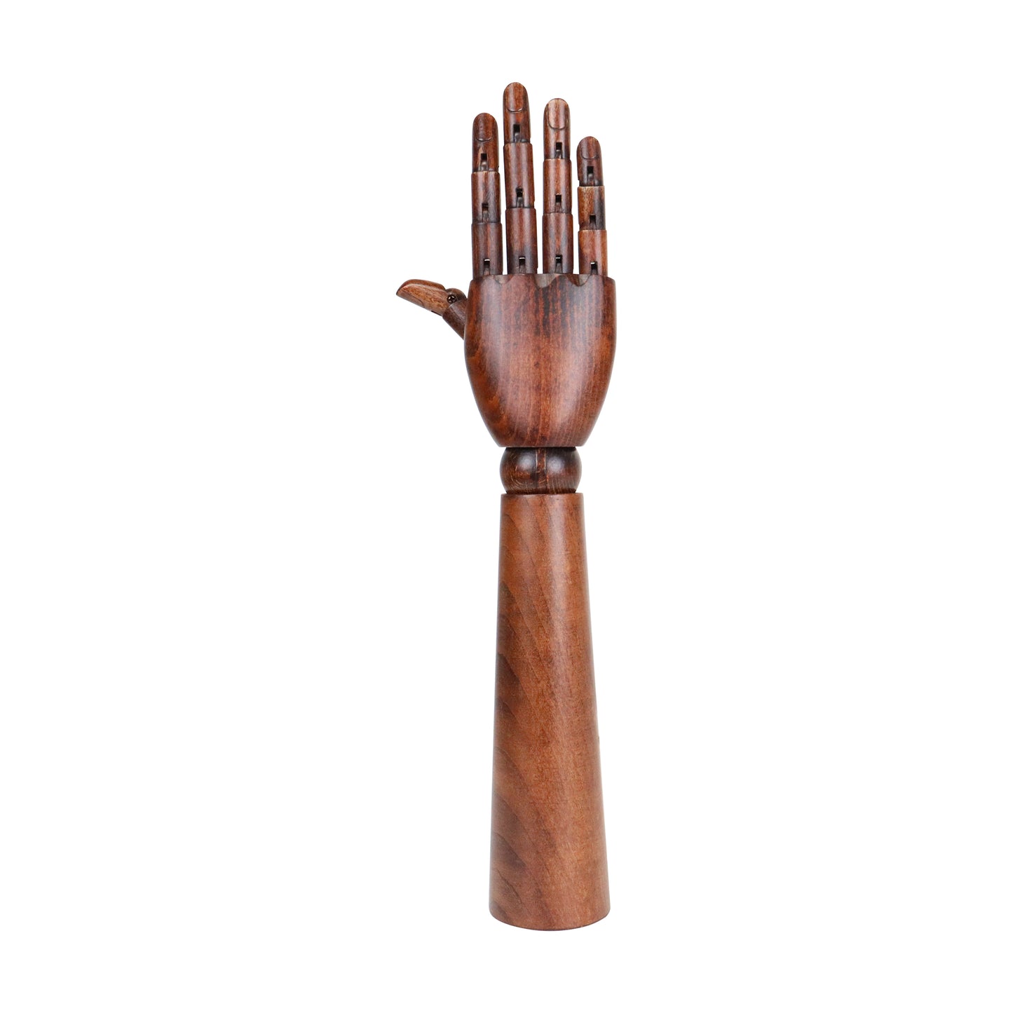 Jelimate Natural Wood Color Red Brown Black Wooden Hand Mannequin,Flexible Fingers Sunglasses Jewelry Display Mannequin Hand Model,Home Decoration Hand Dress Form Ring Display Stand