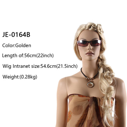 Jelimate Female Mannequin Wig Human Hair Deep Wave Curly Wigs,Women Mannequin Head For Wigs,Window Mannequin Decoration,Dress Form With Wig