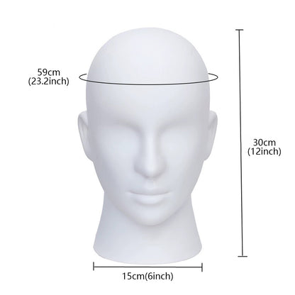 Jelimate Realistic Male Mannequin Head Mannequin,Fiberglass Mannequin Head Manikin Wig Display Stand,Abstract Men Mannequin Head Dress Form Hat Display Rack,Headphone Mask Scarf Sunglasses Display Head Model Shooting Display Props