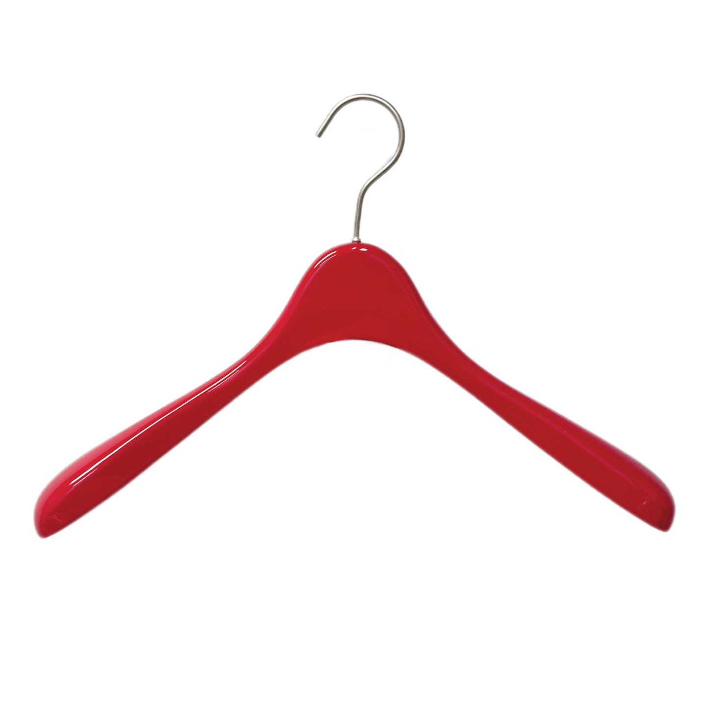 Jelimate Nordic Modern Hotel Luxury Wooden Clothing Hanger,Clothing Store Glossy Red Wood Clip Hanger,Suit Pant Garment Display Adult Wooden Hangers