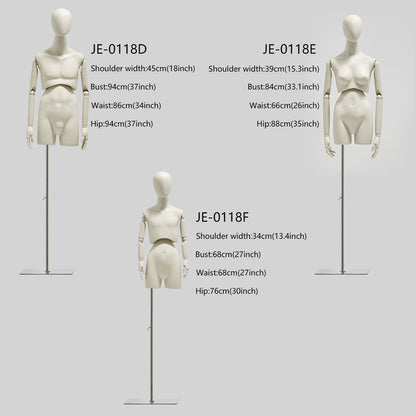 Jelimate Clothing Store Male Kid Female Mannequin Full Body,Window Display Twist Waist Family Dummy,Fiberglass Mannequin Torso Clothing Dress Form