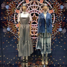 Load image into Gallery viewer, Jelimate Fashion Window Male Female Display Mannequin Full Body Dress Form,Linen Fabric Mannequin Torso With Wooden Head Arms,Boutique Clothing Display Model
